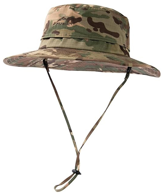 Wide Brim Sun Hat Camouflage Fishing Hat XL XXL Hunting Hat Waterproof UPF 50