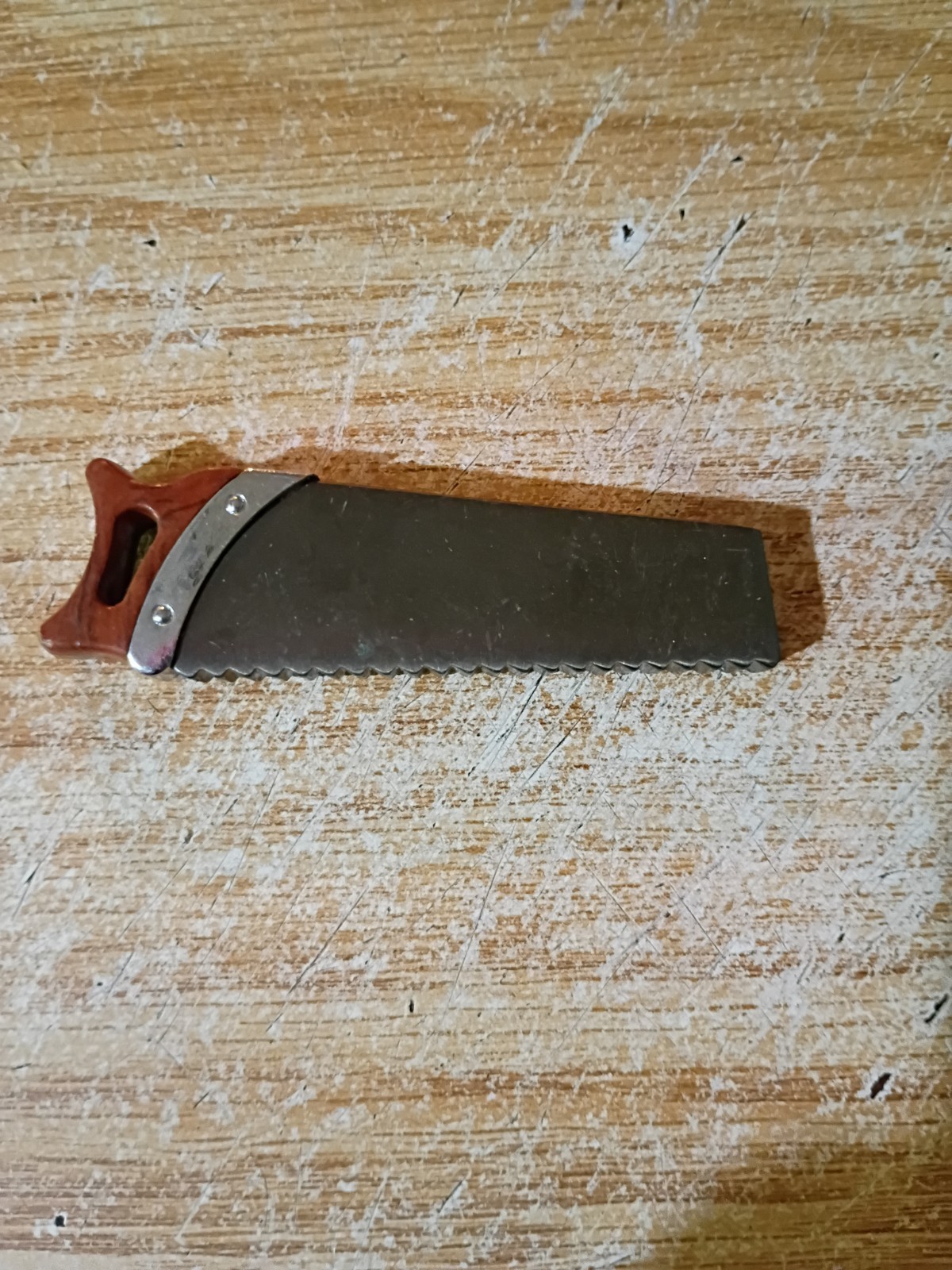 Vintage Novelty Butane Lighter Refillable Hand Saw Capentry