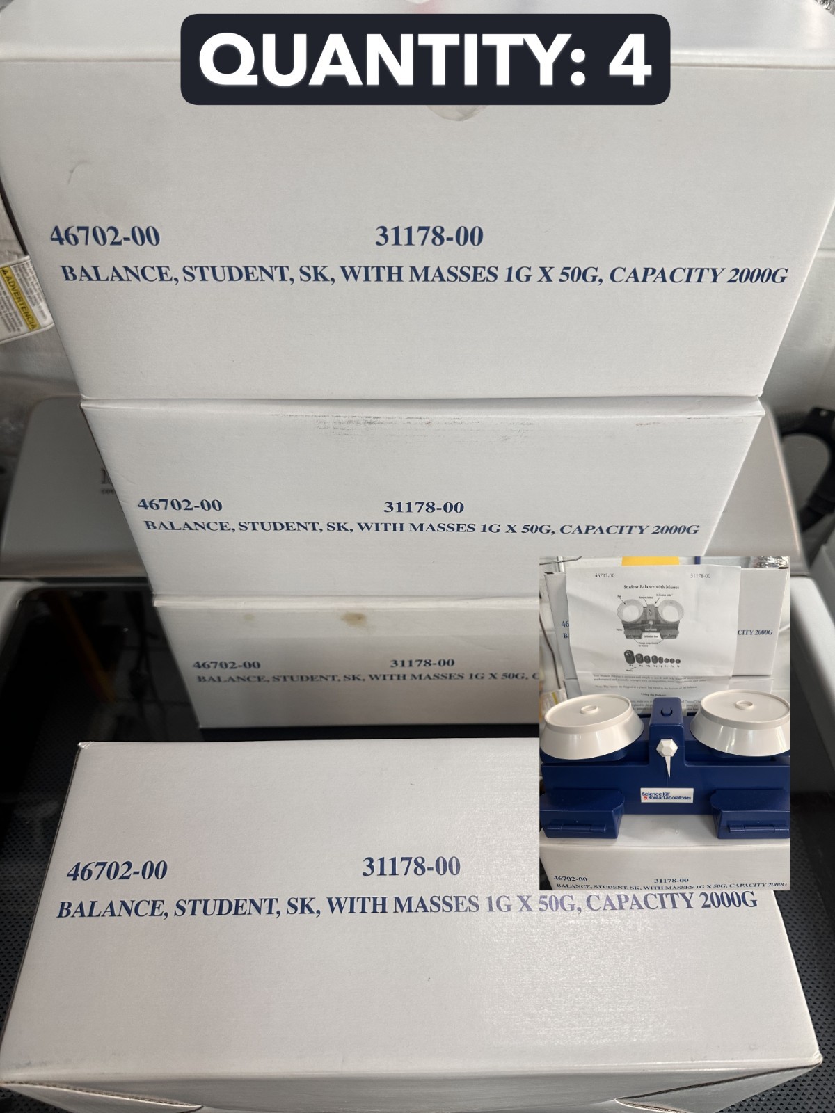 4-PACK lot cience Kit Boreal Laboratories Balance Student Scale Masses 46702-00