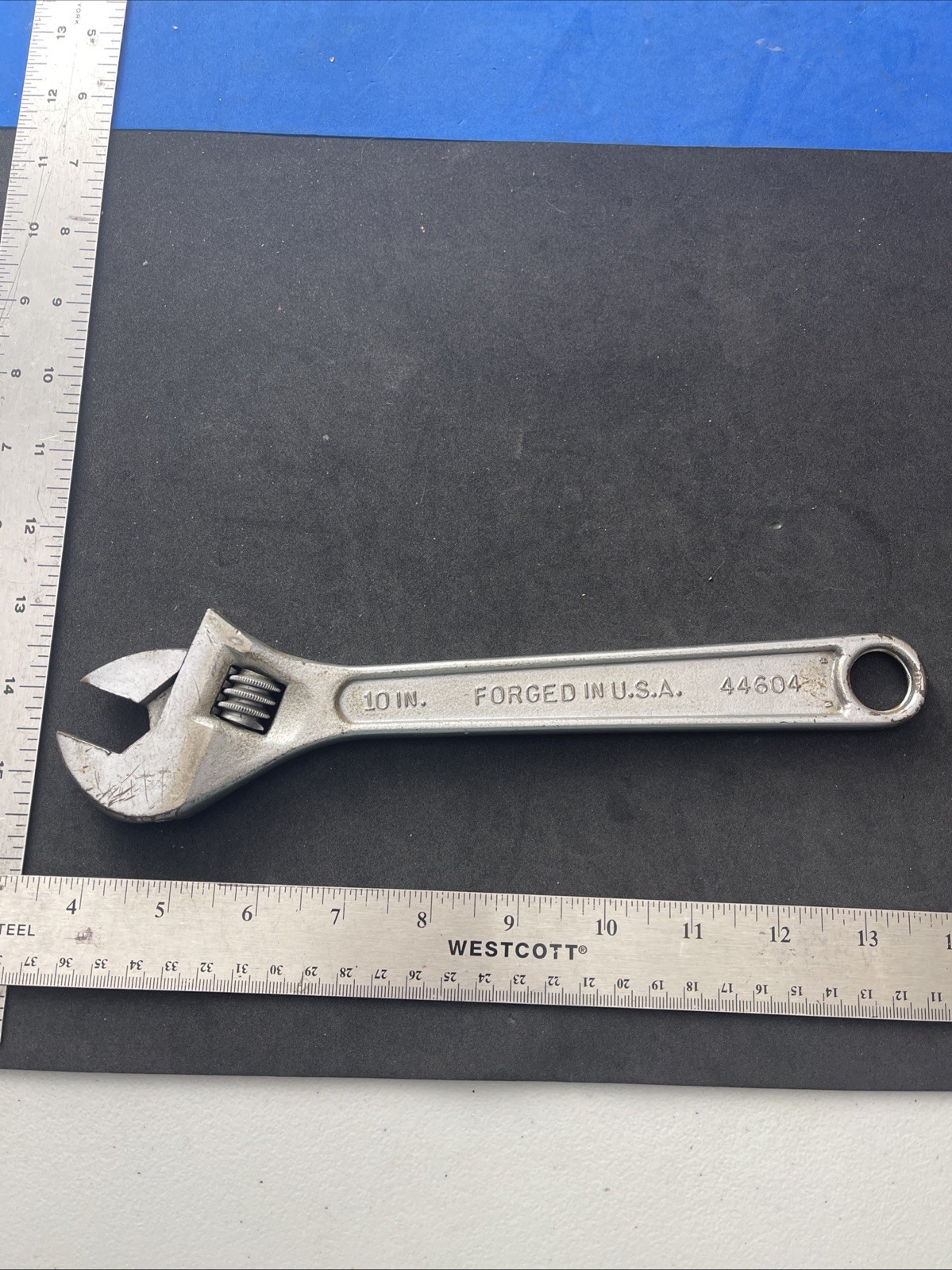 Craftsman 44604 Adjustable Wrench 10" 250mm Forged Steel Vintage Made in USA