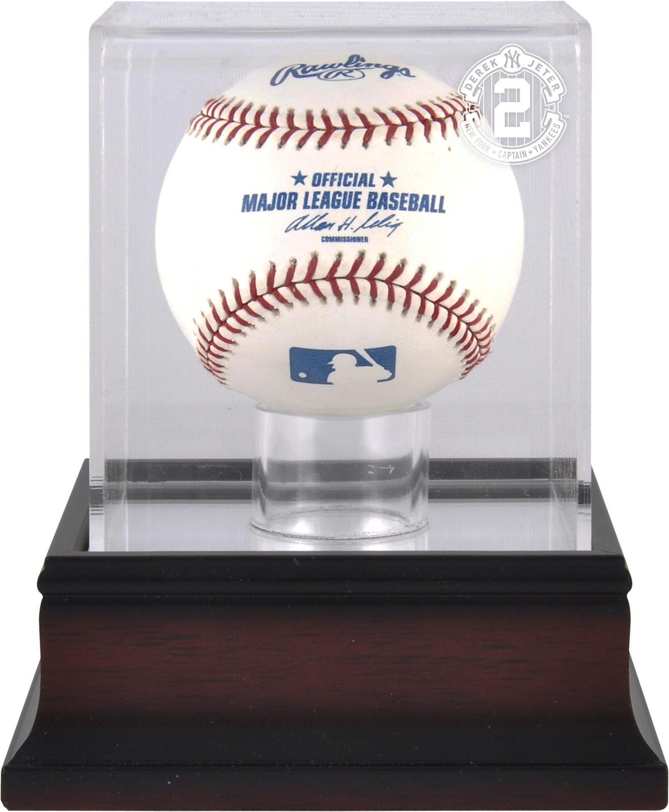 Derek Jeter New York Yankees #2 Logo Baseball Display Case