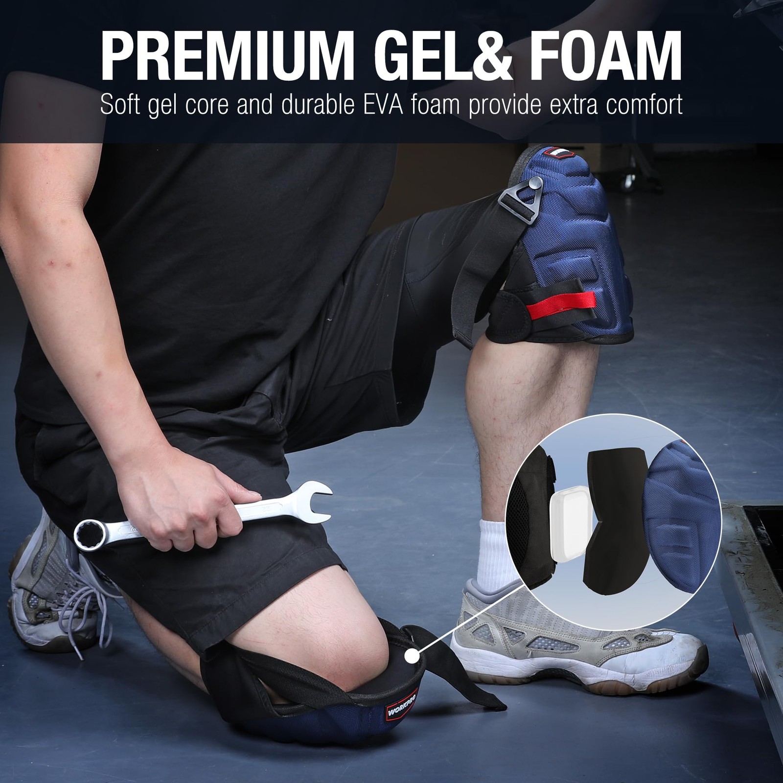 WORKPRO Knee Pads for Work, Construction Knee Pads, Safety Kneepads with Ergonom
