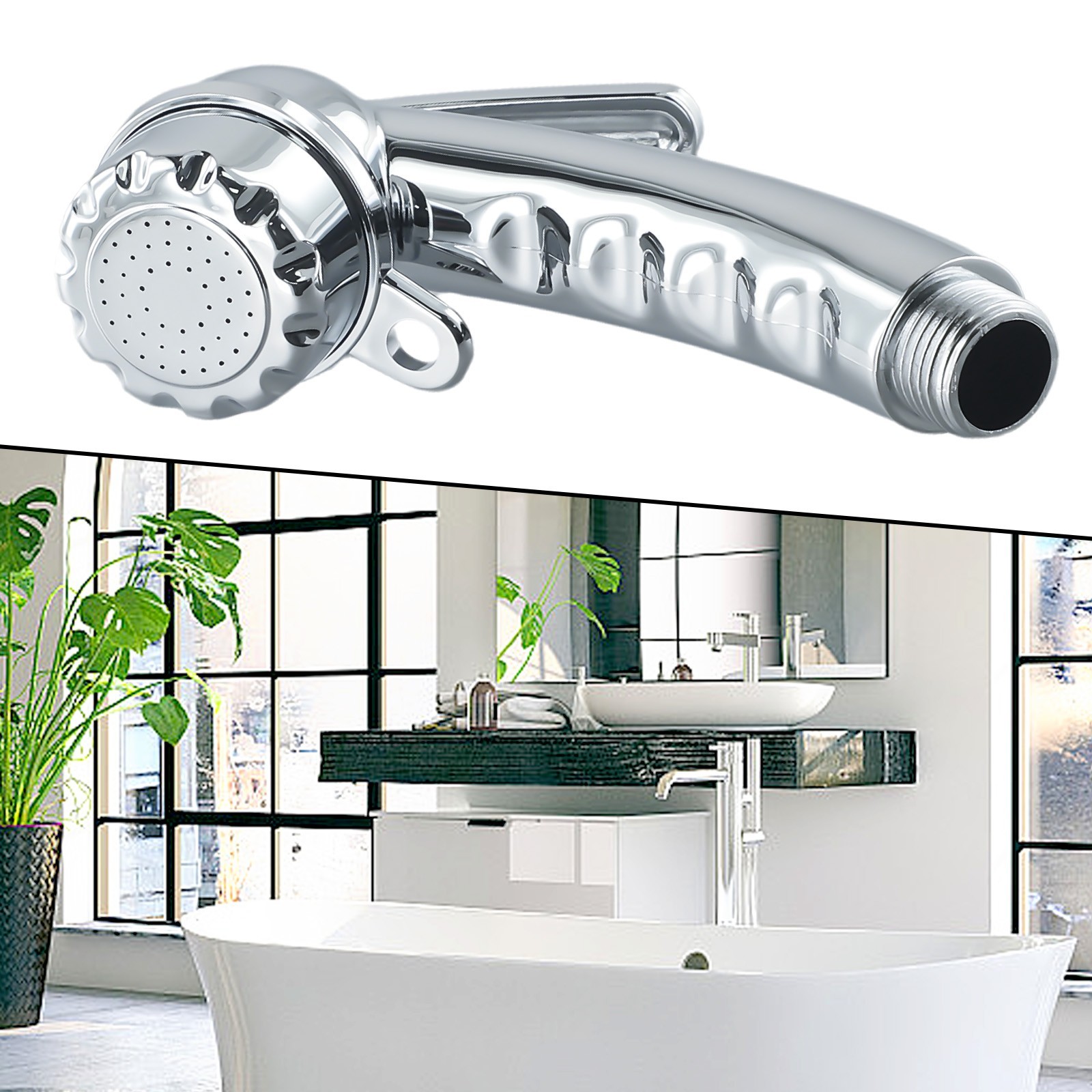 1* Shower Head 1/2 With/stop Button Boat Camping Camper Shower Replace UK
