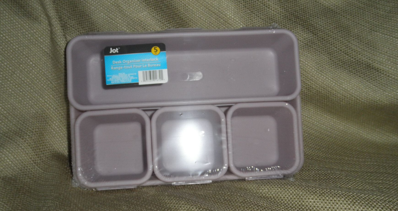 NEW by JOT, DESK ORGANIZER INTERLOCK 5 PIECES (LIGHT PURPLE) OFFICE, PLASTIC