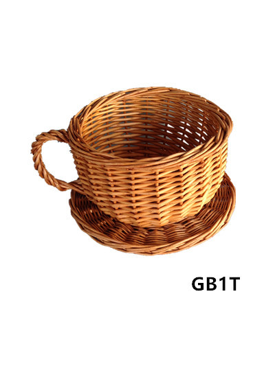UniqueDesign Basket Gift Basket Planter Basket Cup Saucer Crafts Basket Planter