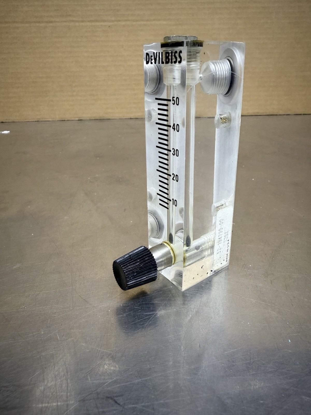 Devilbiss 52-194739-00 Adjustable Flow Meter S251 New Old Stock Made In USA