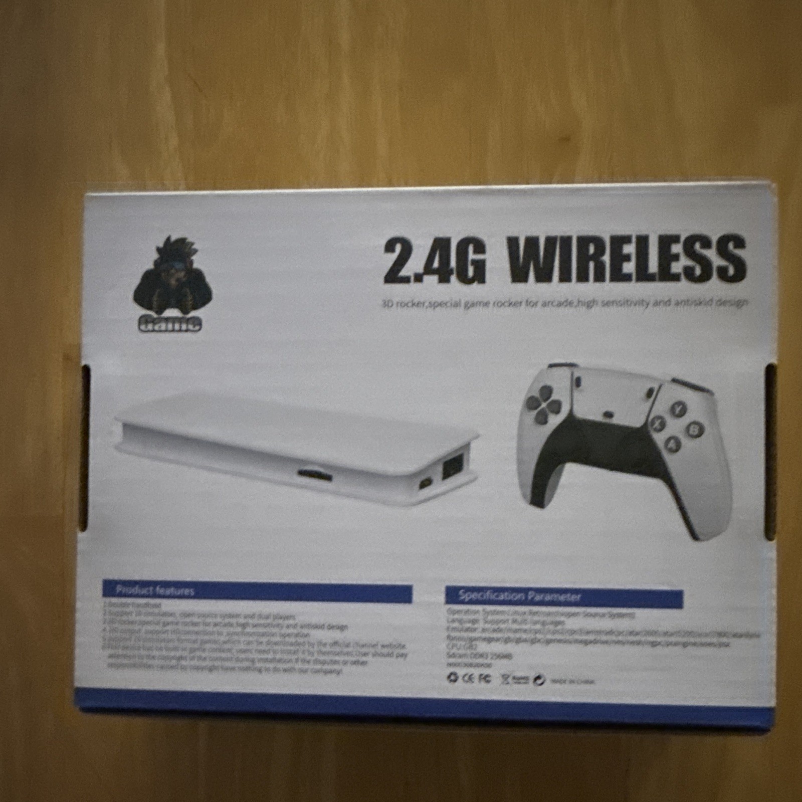 Gameo 2.4G Wireless Game Controller, White/Black, 2.4GHz RF Connectivity