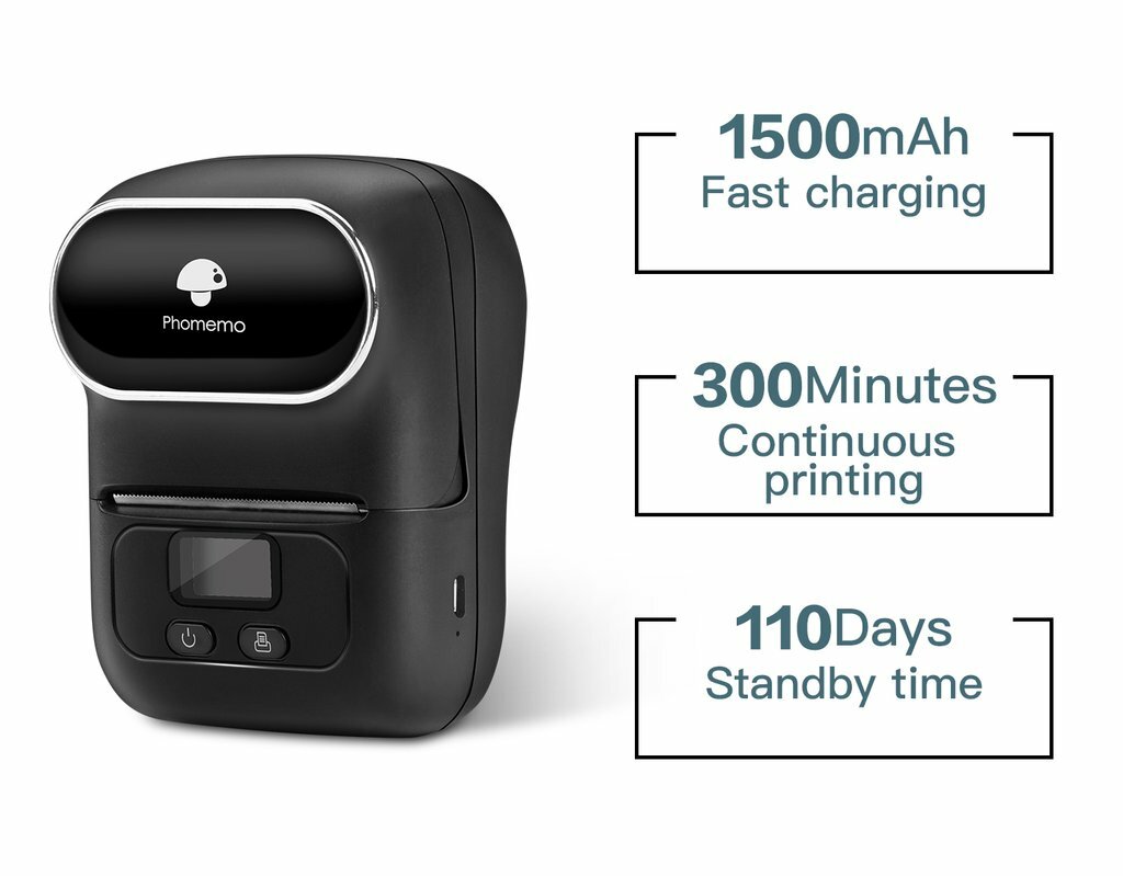 Phomemo Portable Wireless BT Pocket Mobile Thermal Printer Label Receipt Printer