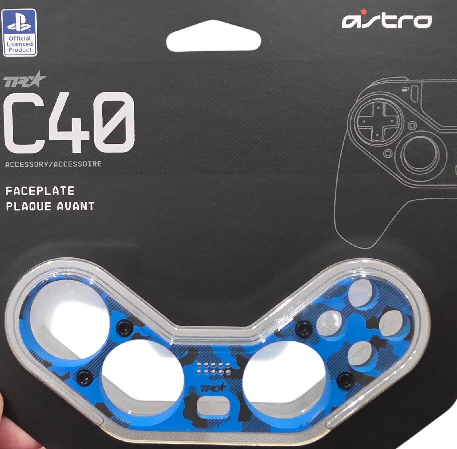 Replacement Faceplate for Astro C40 TR PlayStation 4 Controller - Blue