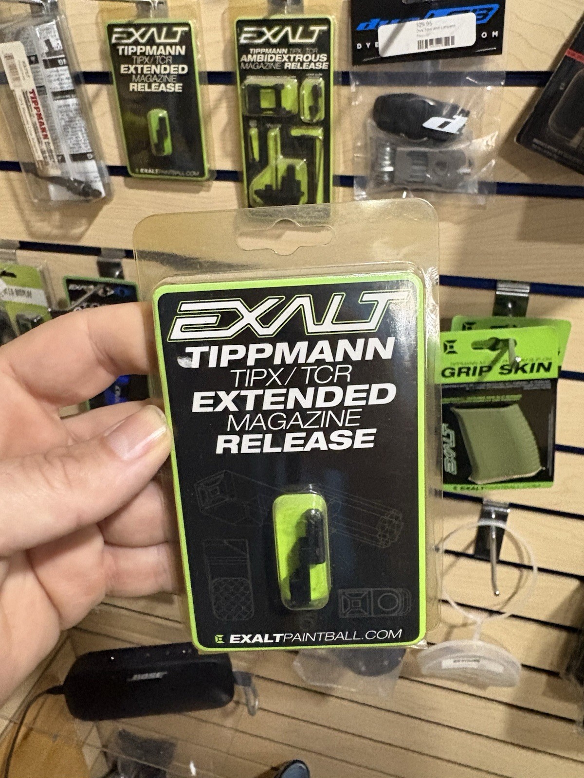 Exalt TiPX Extended Mag Release Paintball Accessory Dust Silver NEW LAS
