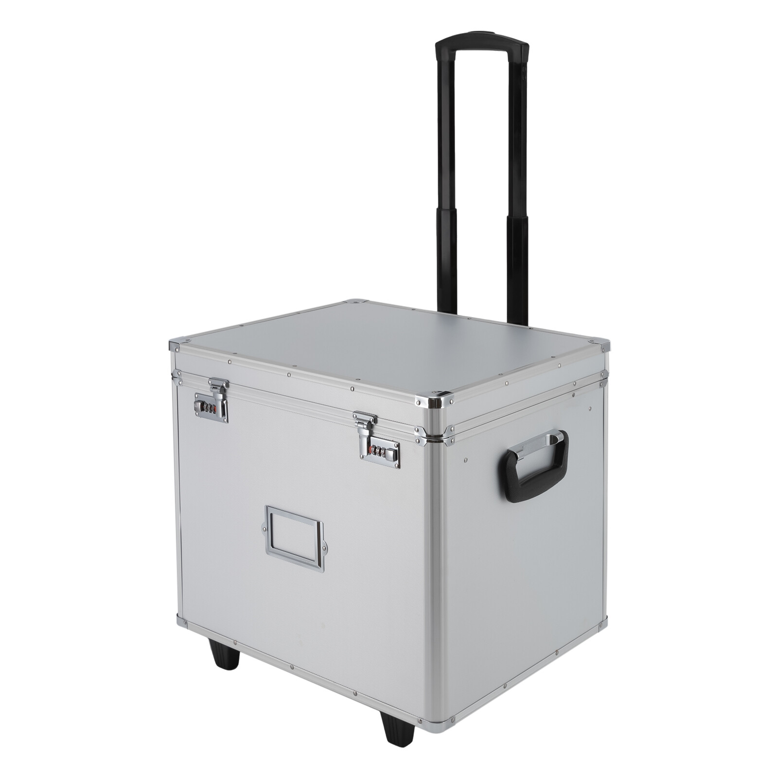Freestanding File Organizer Box Rectangular Storage Box Silver 48.8*38*41cm