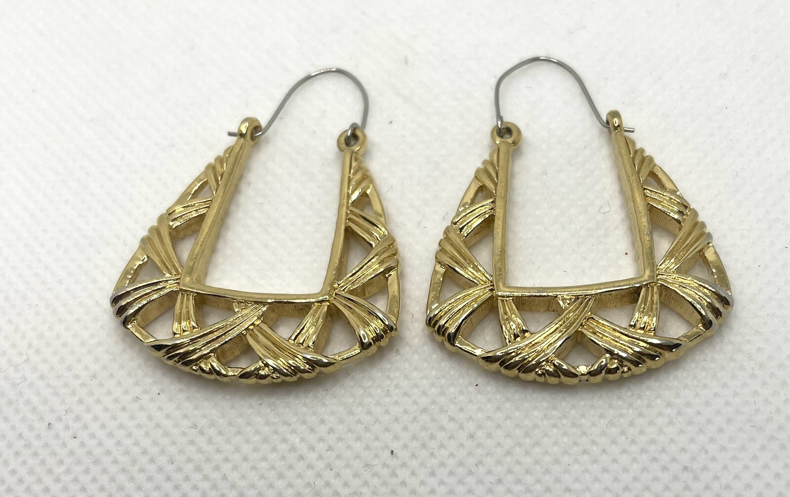 Vtg. Goldtone Statement Earrings