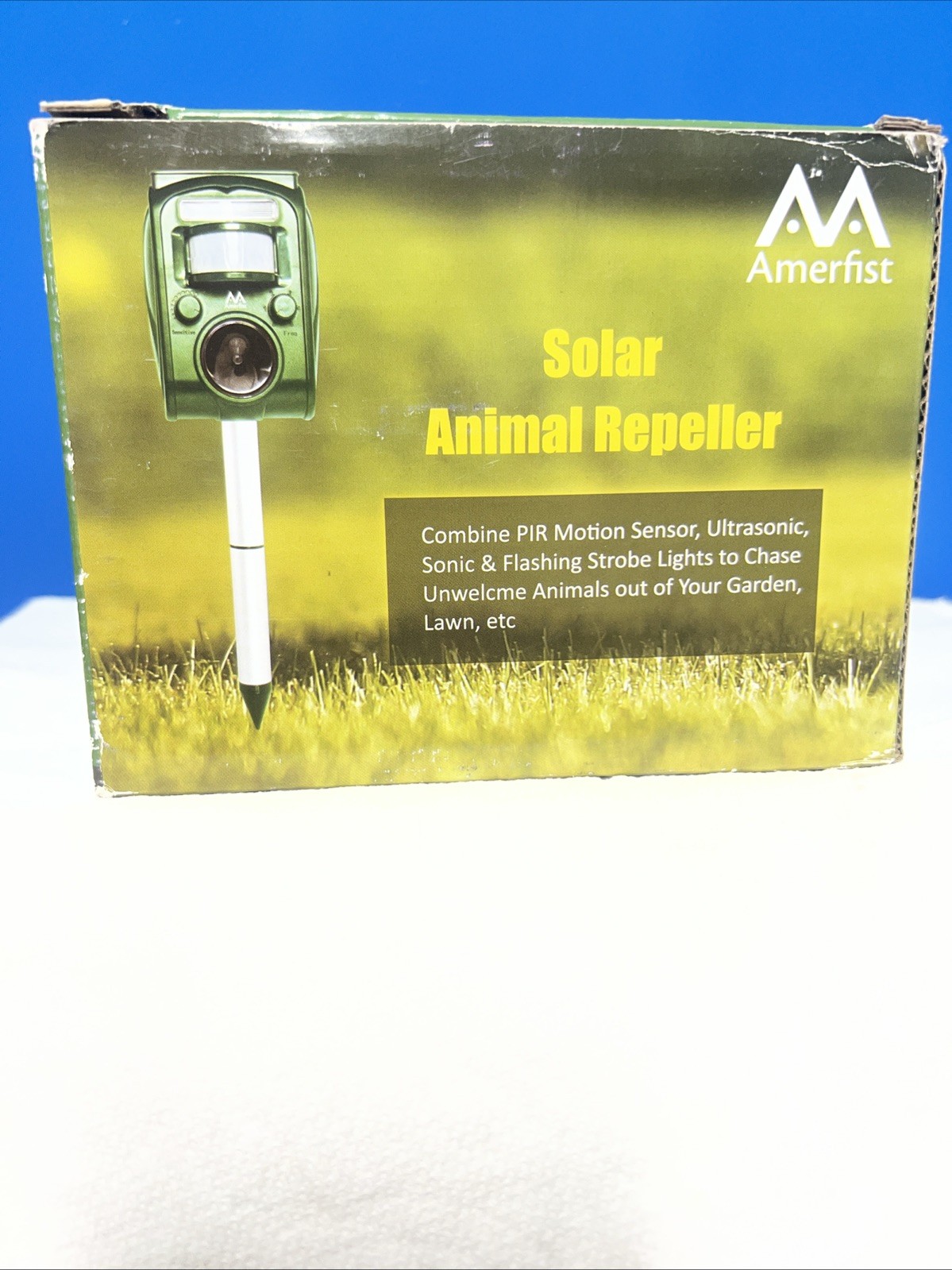 30Ft Solar Ultrasonic Animal Repellent Upgraded Dog Cat Skunk Deer Raccoon Garde
