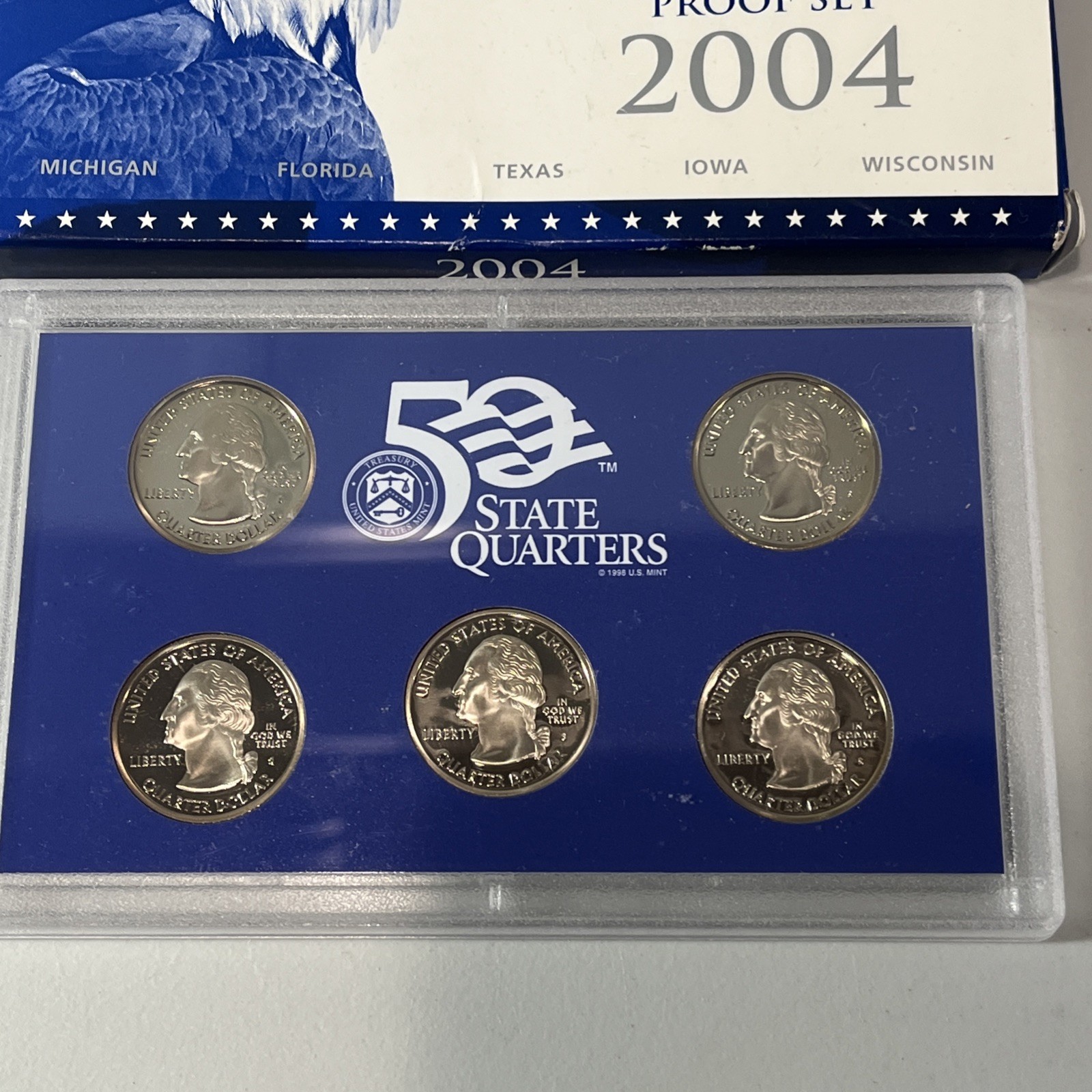 2004 quarter Proof Set in original BLUE box