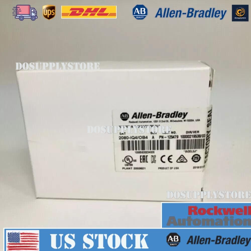 New Allen-Bradley 2080-IQ4OB4 Digital I/O Combo Module 2080IQ4OB4