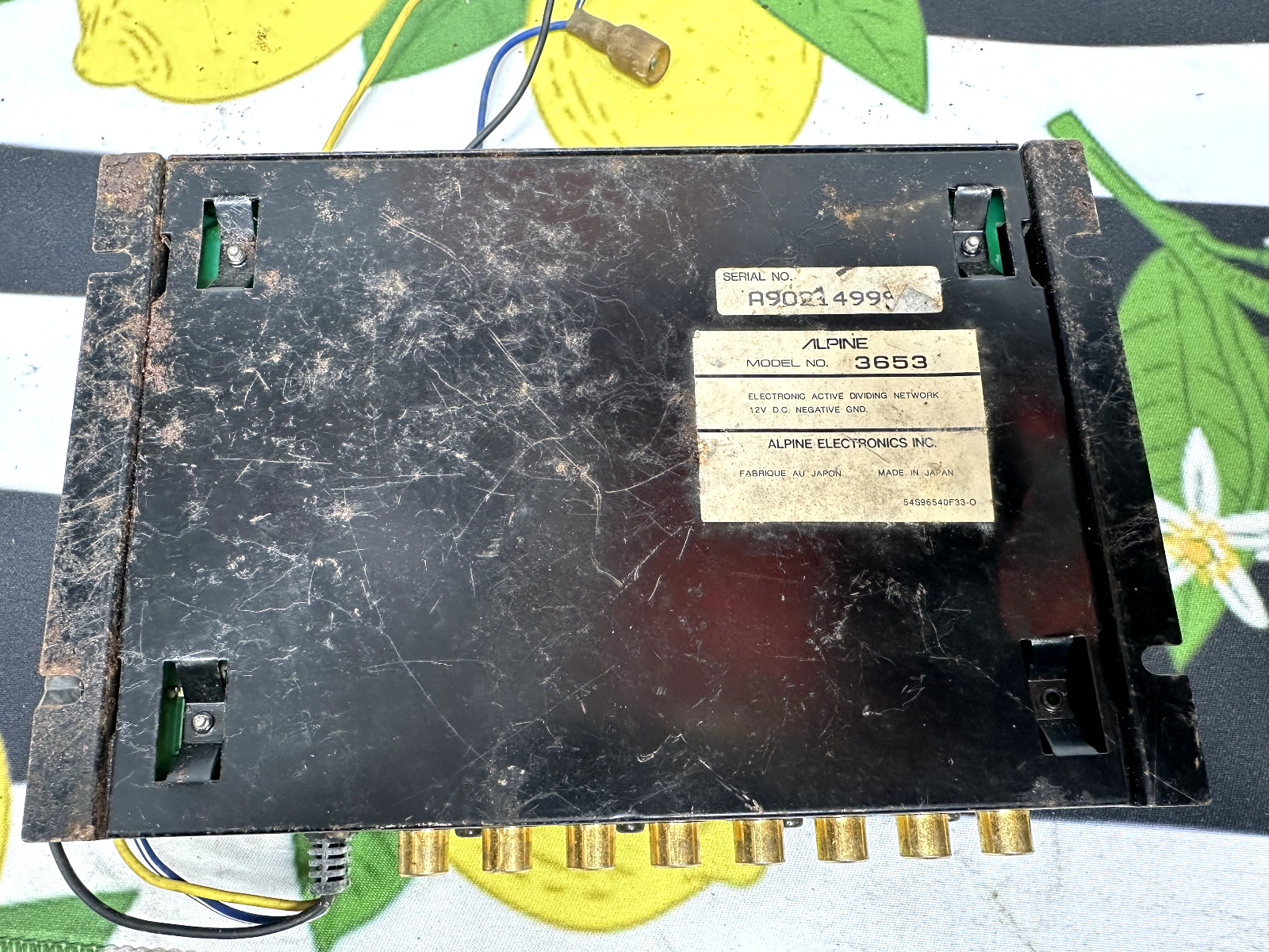 ALPINE 3653 electronic active dividing network working old school JDM Untested