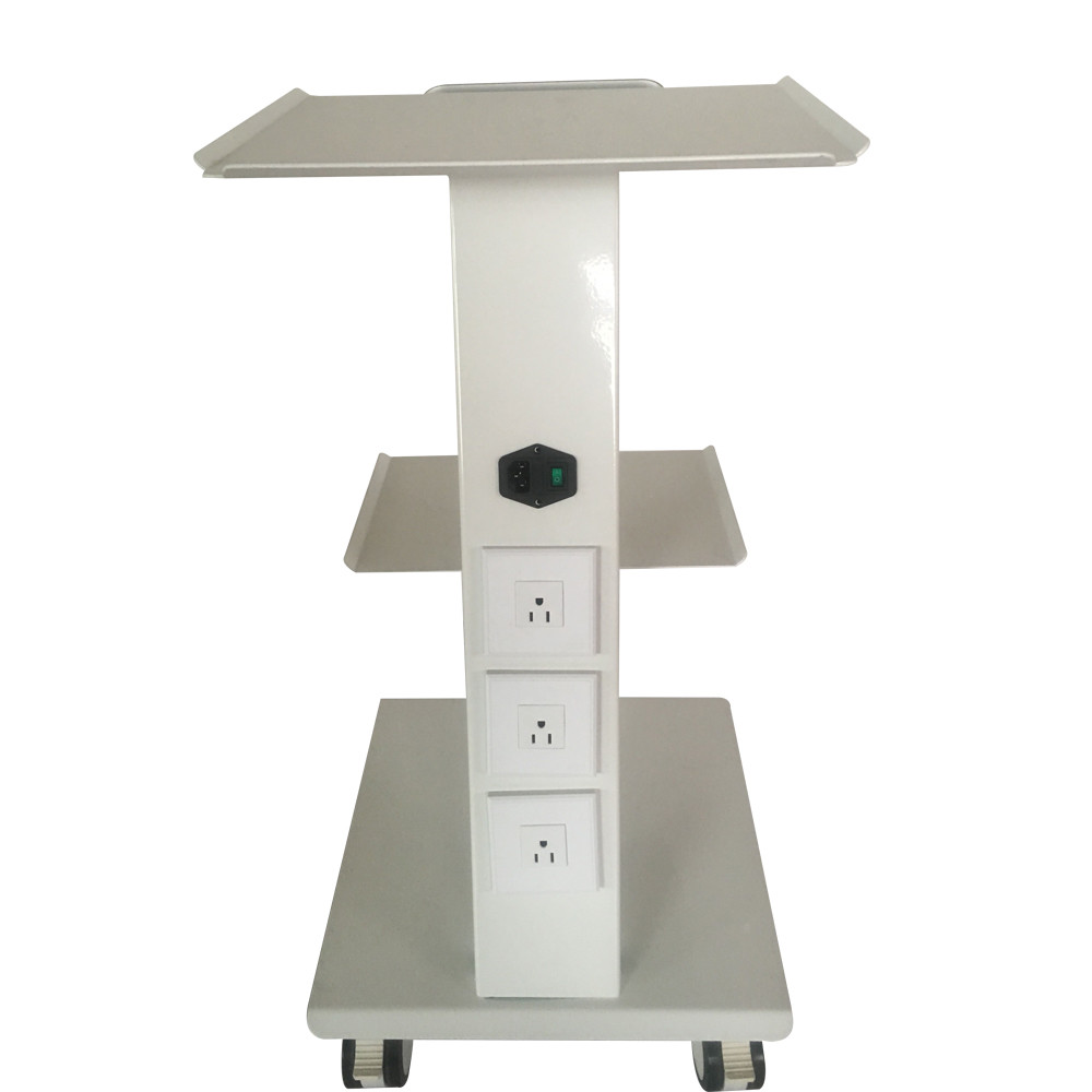 Medical Mobile Dental Trolley Cart Built-in Socket Equipment w/Foot Brake