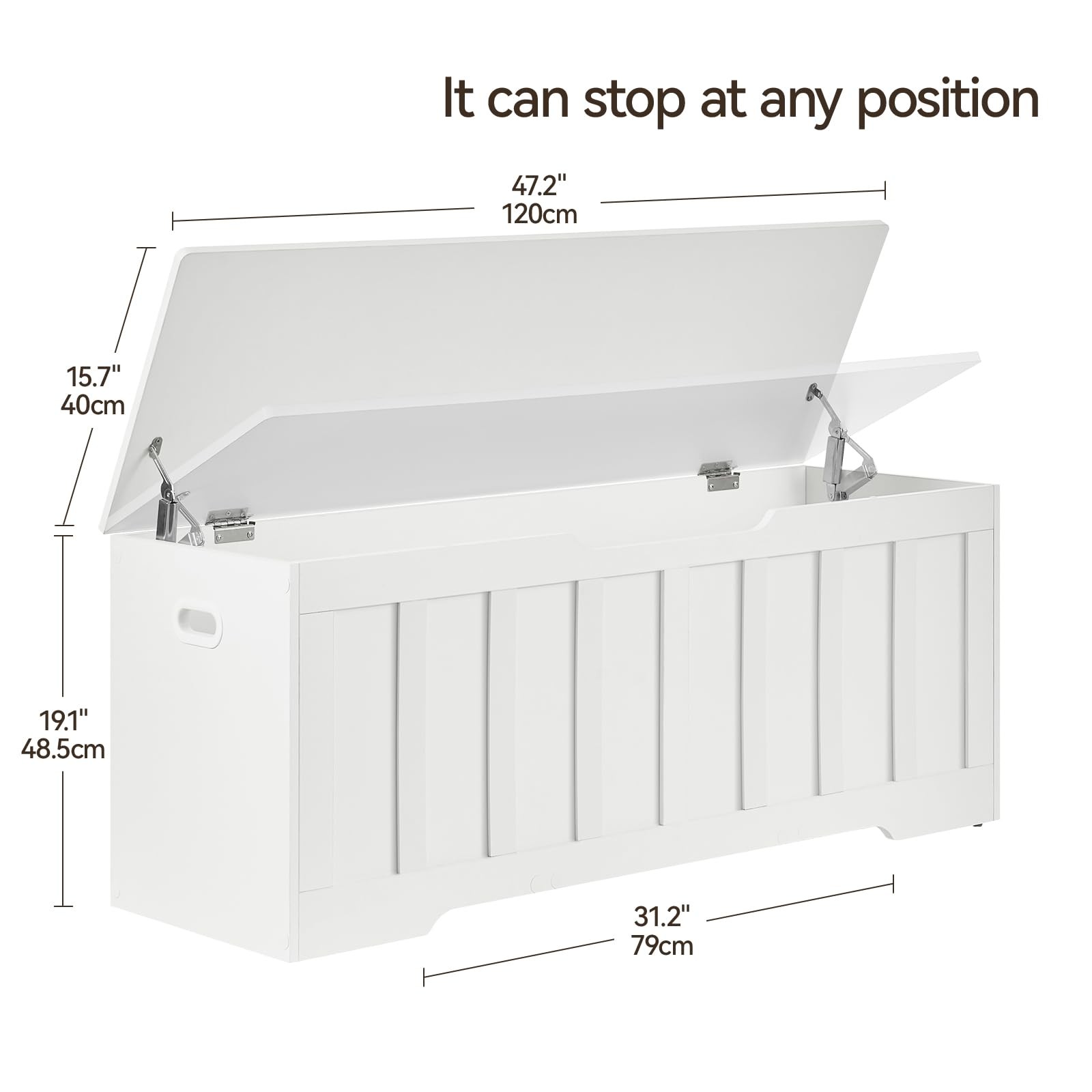 Vankiley 47.2 Storage Chest Extra Largestorage Trunk 2 Safety Hingeswooden