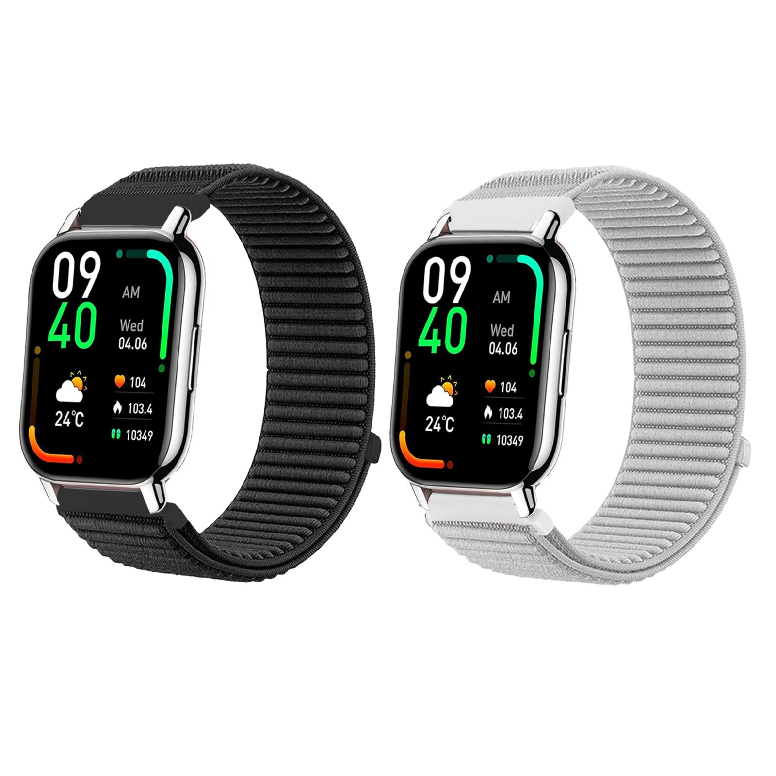 2 Pack Nylon Bands Compatible with IDW13/IDW16/IDW19 Smartwatch Band for Fitp...