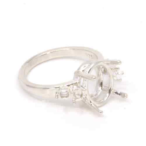 Oval Double Side Accent Pre-notched Ring Mounting