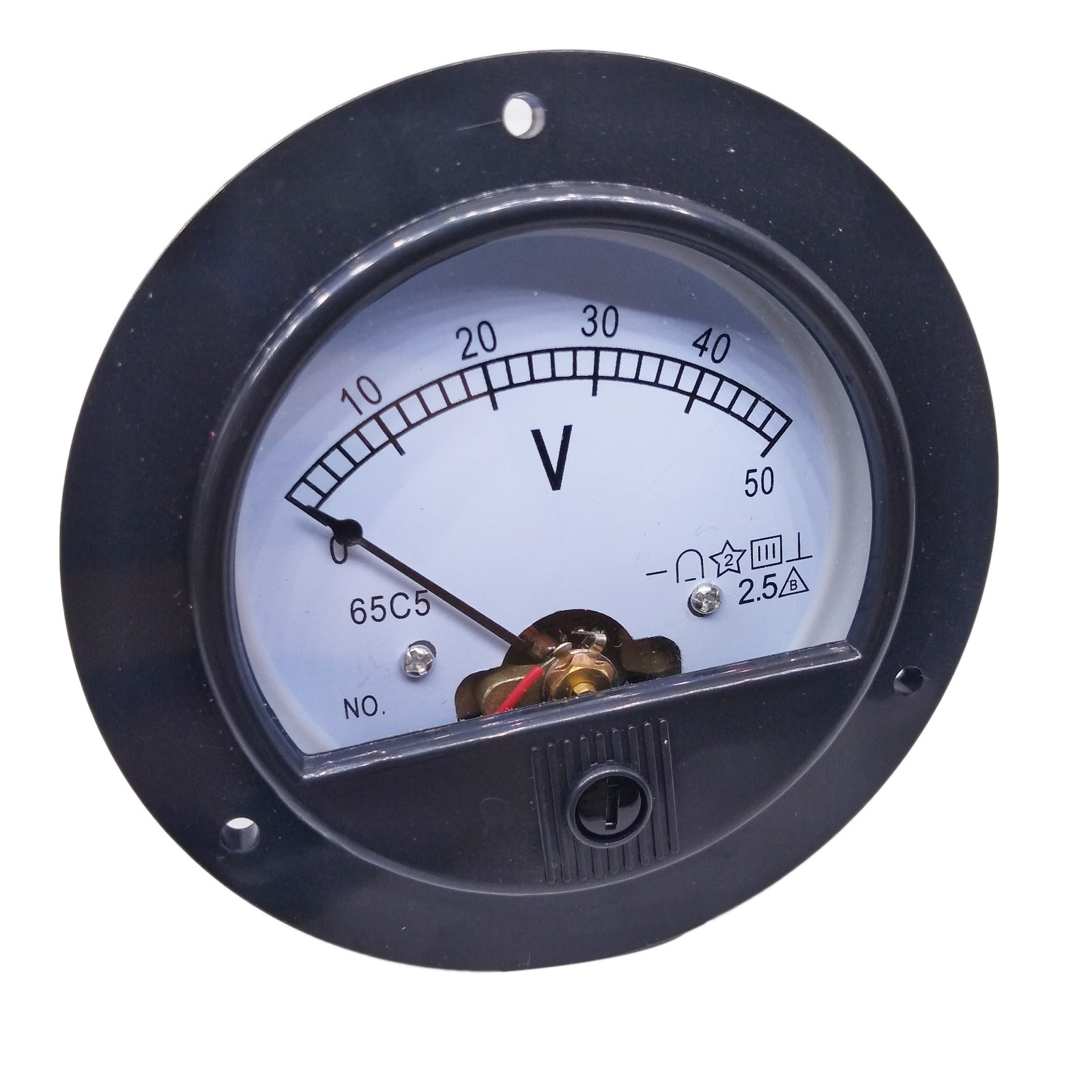 US Stock DC 0 ~ 50V Round Analog Volt Pointer Needle Panel Meter Voltmeter