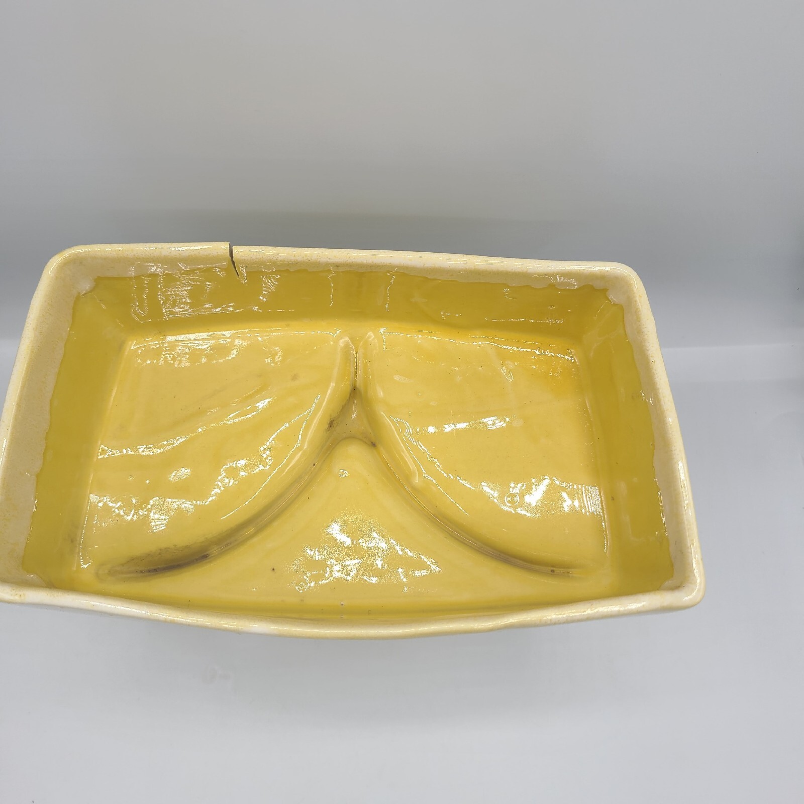 Yellow Mid Centery Modern Glaze Dipped Planter