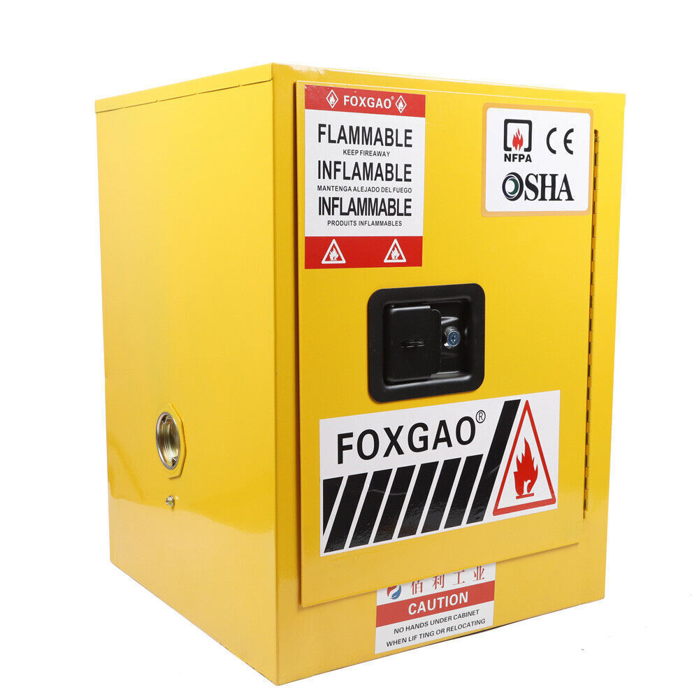4/36Gallon Safety Flammable Liquids Storage Cabinet Fire Protection Steel Plate