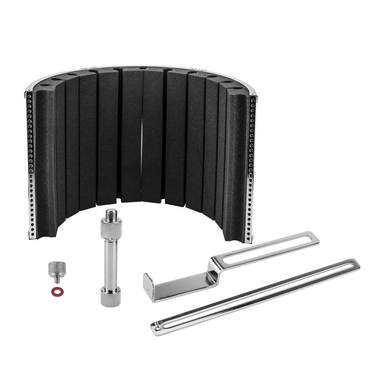 H&A Studio Recording Microphone Isolation Shield with Stand, High density absorb