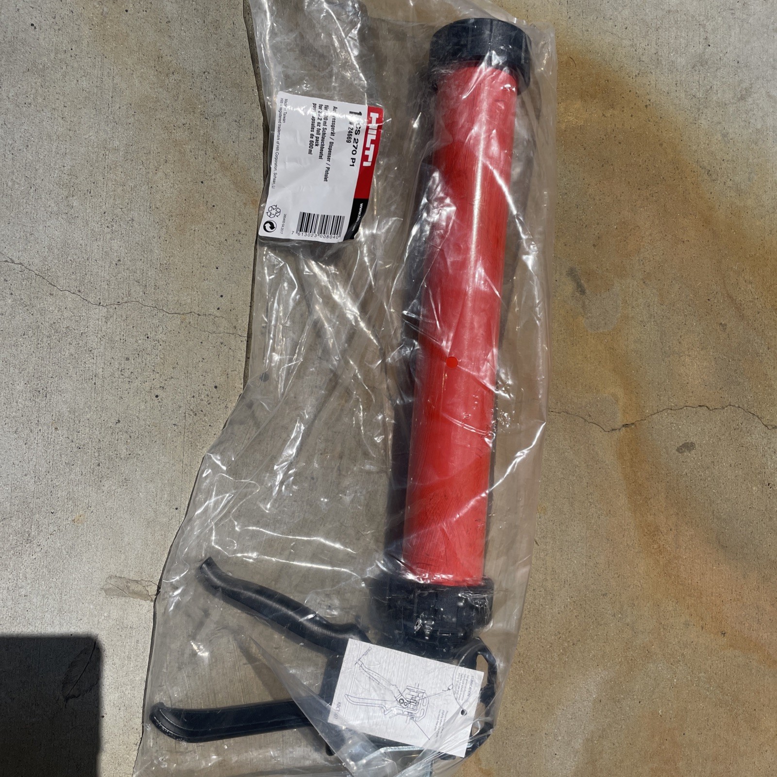 Hilti 24669 Foil Pack Dispenser Manual CS 270-P1 Firestop Fire Protection