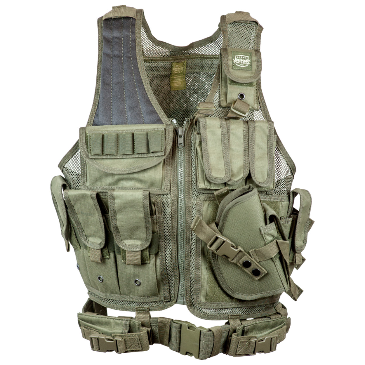 Valken Adult Crossdraw Cross Draw Airsoft Air Soft Vest - Olive Drab Green