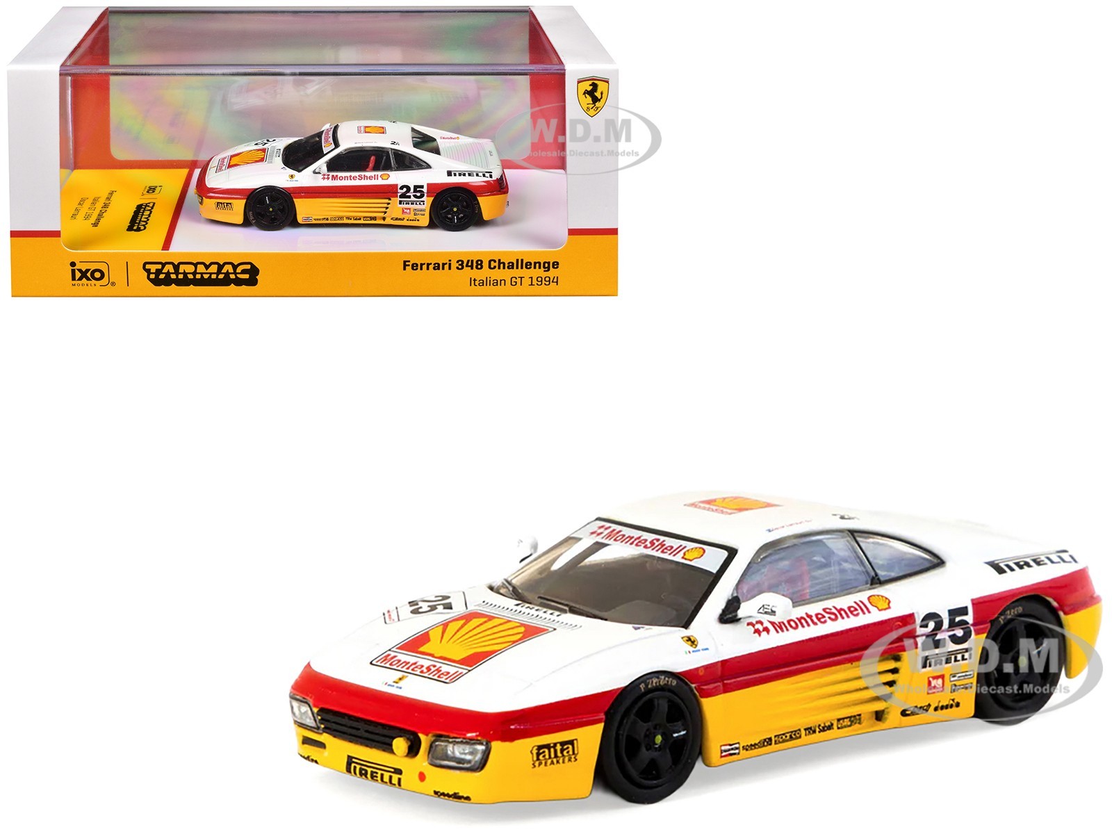 FERRARI 348 CHALLENGE #25 "ITALIAN GT" (1994) 1/64 TARMAC WORKS T64-082-94IGT25