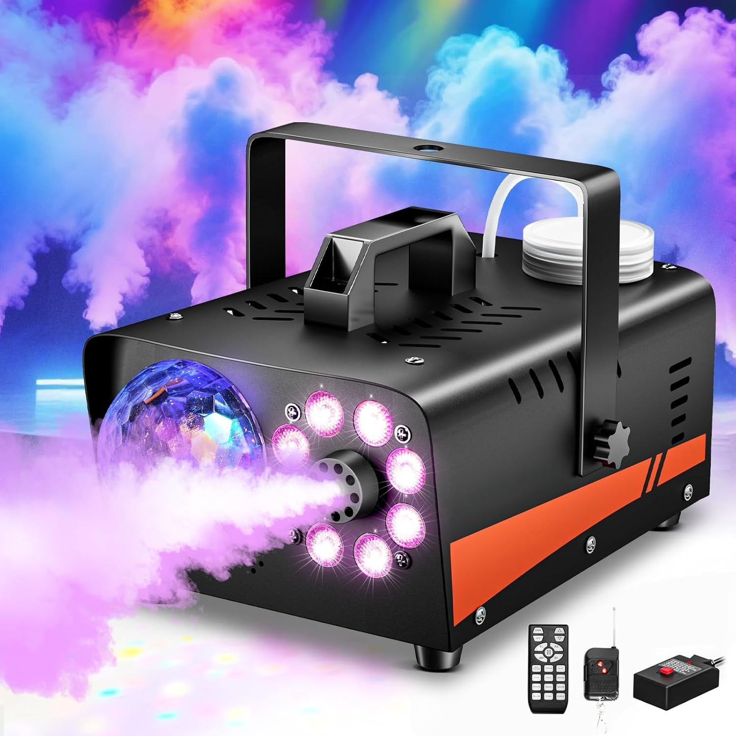 600W LED Smoke Fog Machine RGB Color Stage Fogger Effect Halloween Disco Club