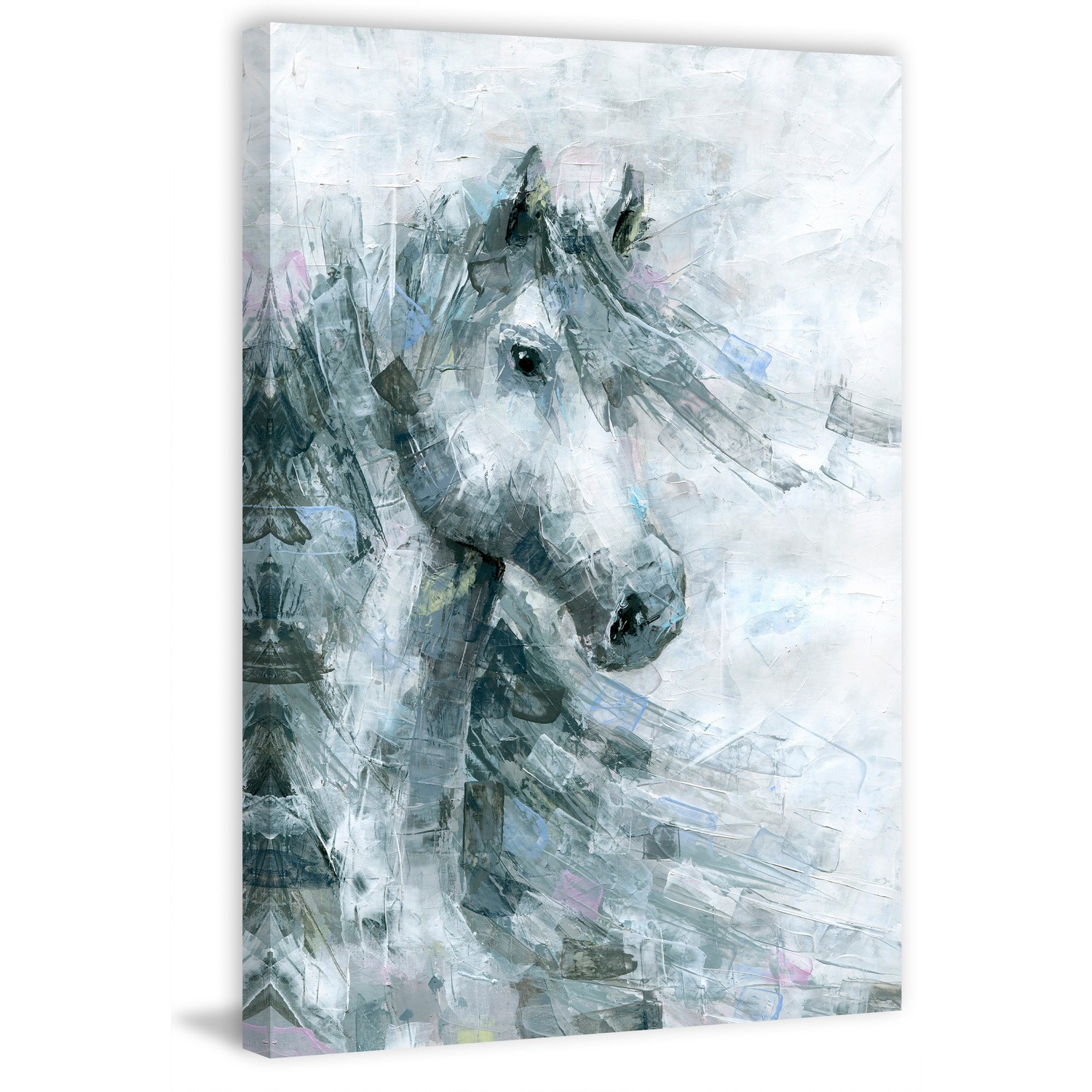 Marmont Hill Horse in the Wind Painting Print on Wrapped Canvas 30x45