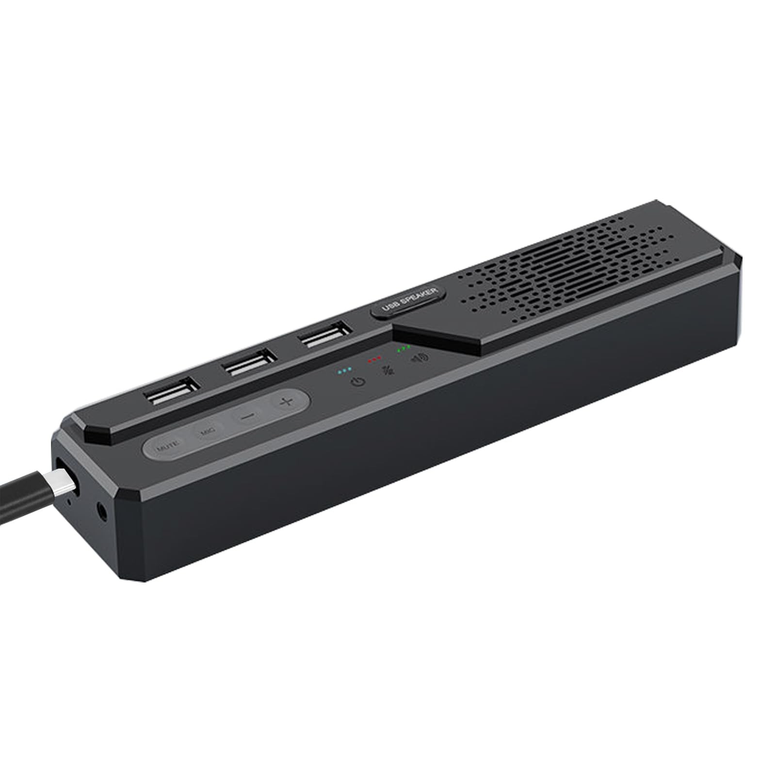 3 in 1 USB Computer Speaker with Microphone, PC Laptop Desktop Conference Speake