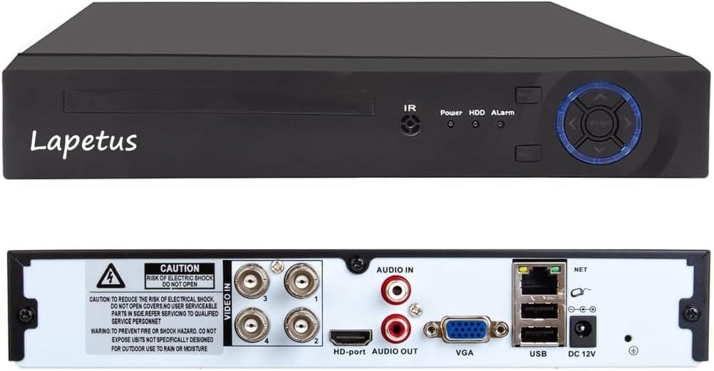 4CH 1080P AHD Hybrid DVR - 5-in-1 Surveillance System with Motion Detection
