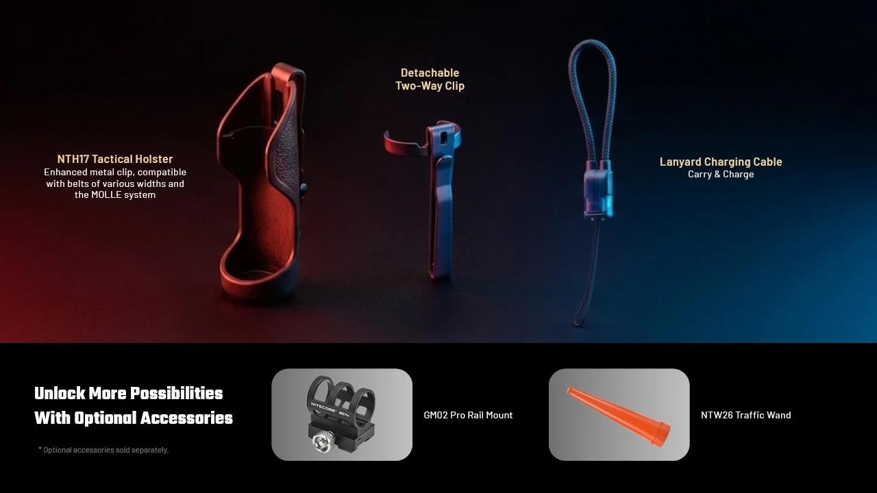 Nitecore P17iX Rechargeable Customizable Variable Beam Pattern Tactical Flashlig