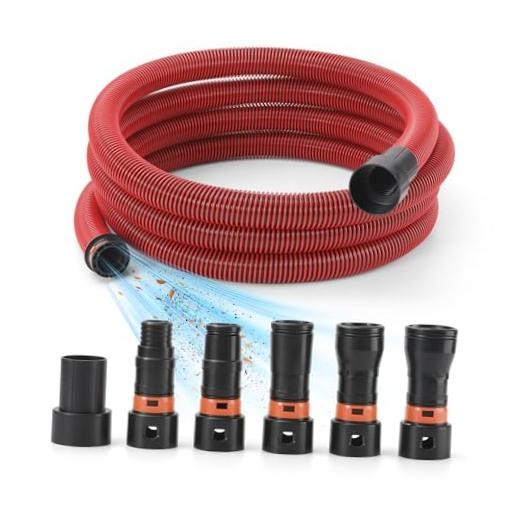 10 Feet Dust Collection Hose Kit for Home and Shop Vacuums System with 6 10FT
