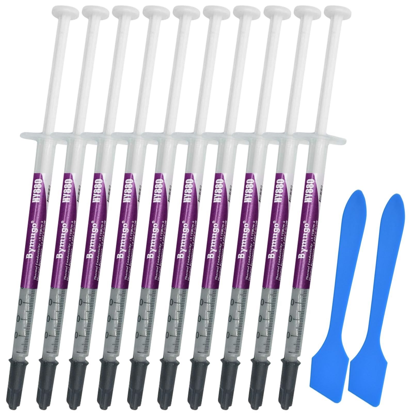 10 Pack HY880 Thermal Paste Kit-5.15 W/MK 1 G/Pcs, High Performance Thermal C...