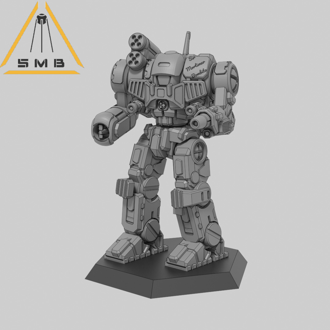 Linehodor mecha (1 model) by Sir Mortimer Bombito. 6mm, 1/285 scale print