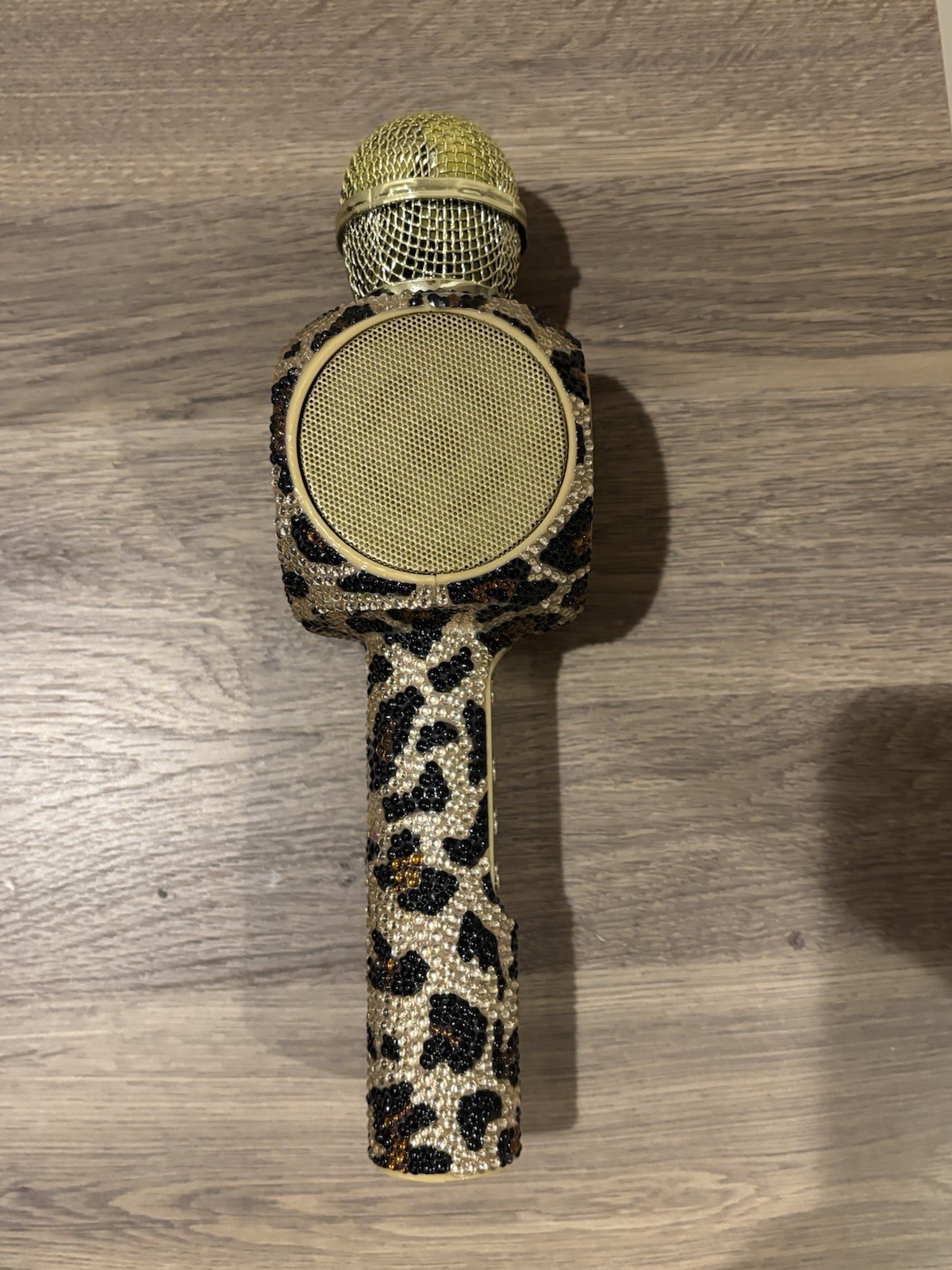 Jessica Simpson Leopard Microphone Bling Edition Wireless Bluetooth for Karaoke
