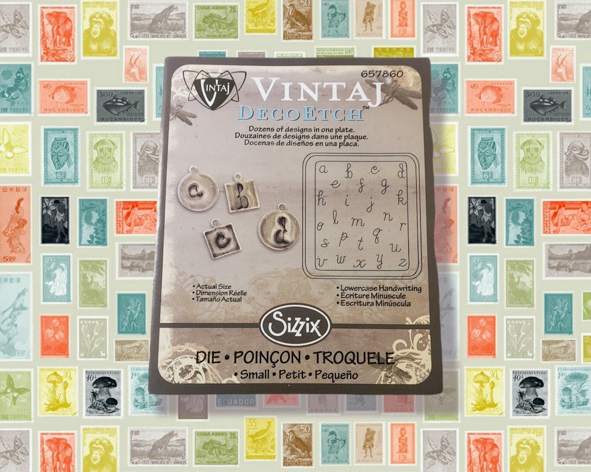 Sizzix Vintaj DecoEtch Die 657860 – Lowercase Handwriting – Jewelry Making NEW