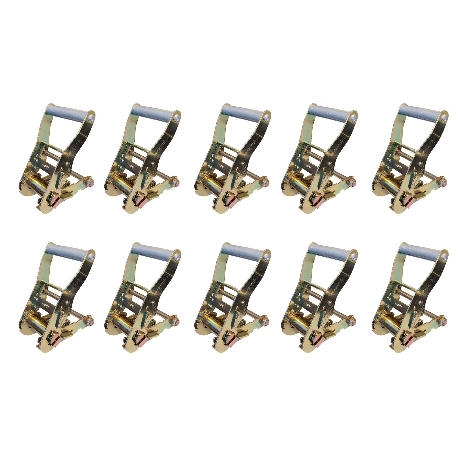 10 Pack Heavy Duty 2" Handle Ratchet Buckle Tow Dolly Truck Trailer Flatbed Farm