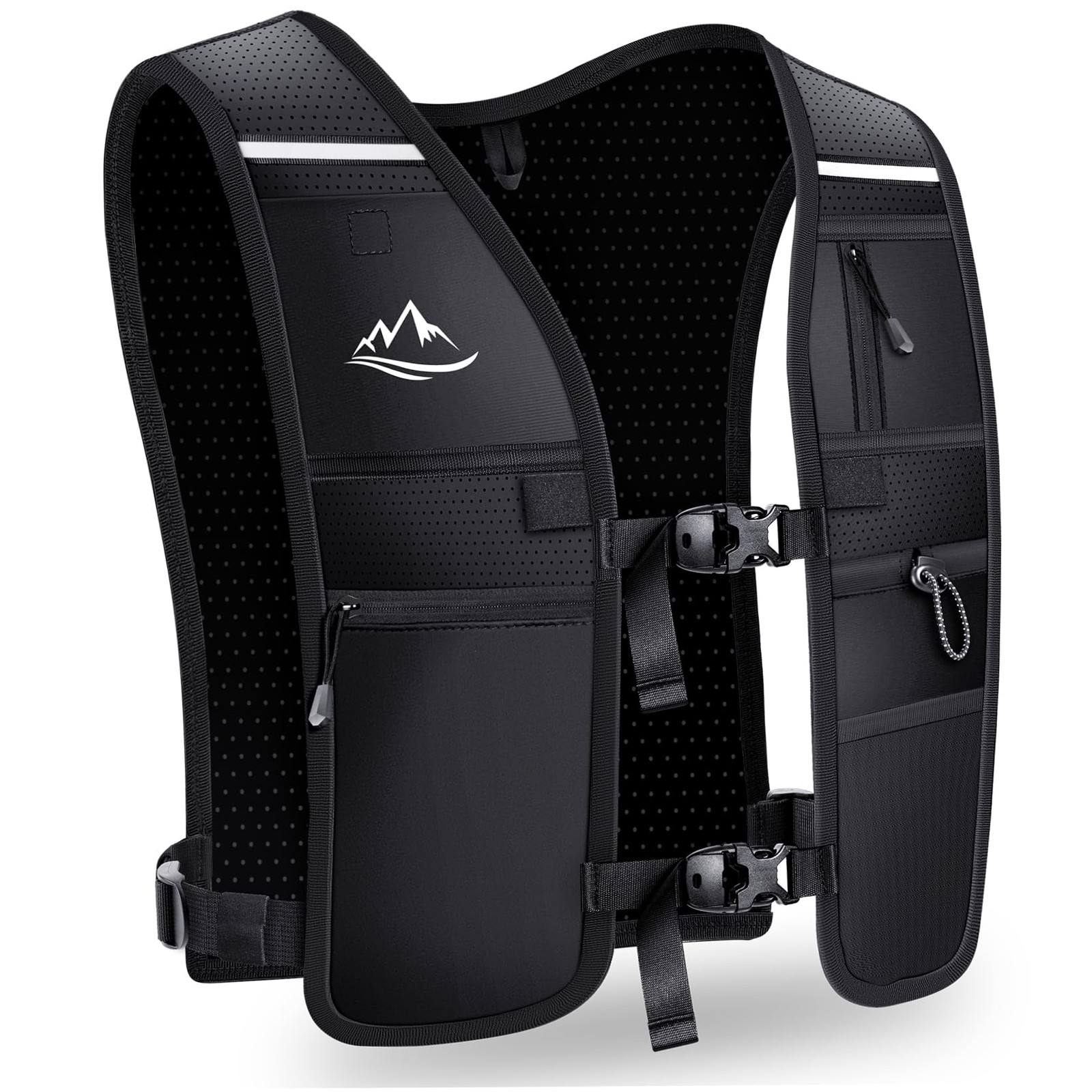 Running Vest for Women Men, Reflective Hydration Vest with Adjustable Waistba...