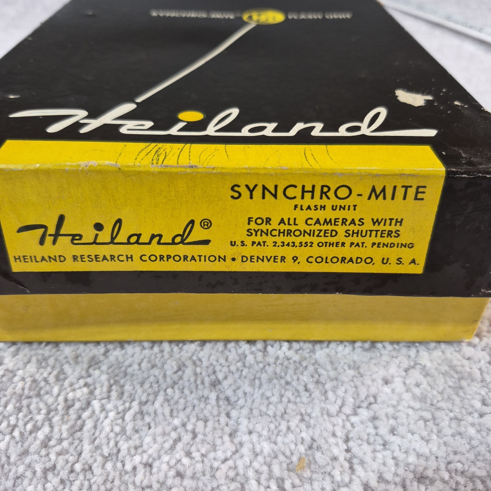 Vintage Heiland Synchro-Mite Honeywell Flash Unit Original Box Untested