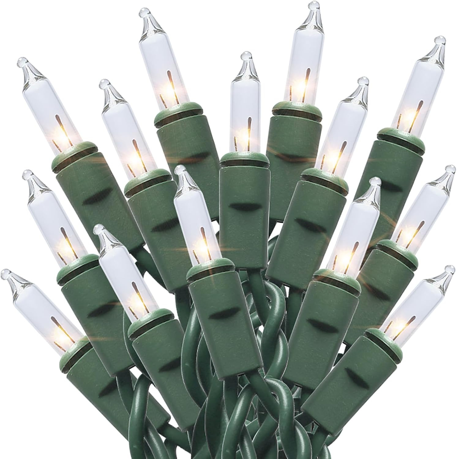 MULTI-SPARKING Clear Christmas String Lights - 35 Count Warm White Incandescent