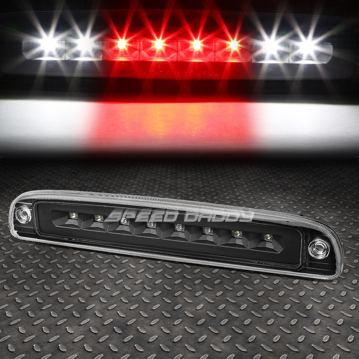 FOR 97-07 DODGE DAKOTA LED THIRD 3RD TAIL BRAKE LIGHT REVERSE CARGO LAMP BLACK