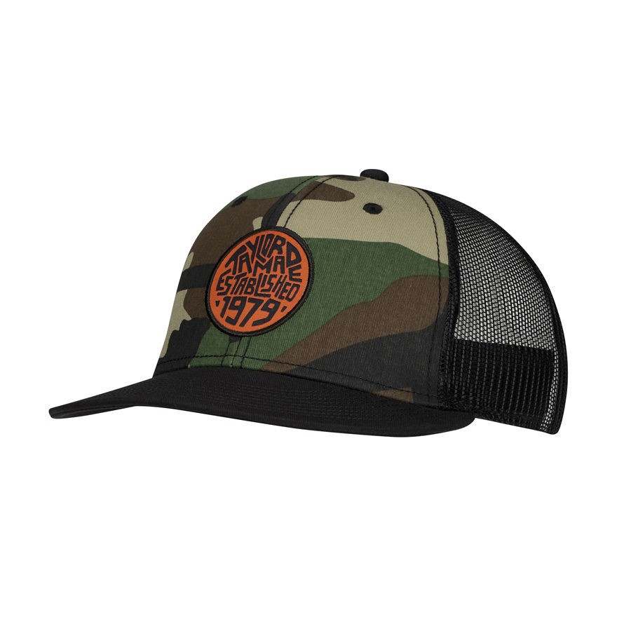 TaylorMade 2026 Carlsbad Trucker Golf Hat - M2328218 - Green/Camo/Black