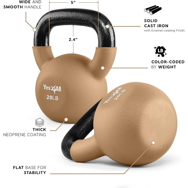 Cast Iron Neoprene Kettlebell Adjustable Weight Home Gym Stable Handle New