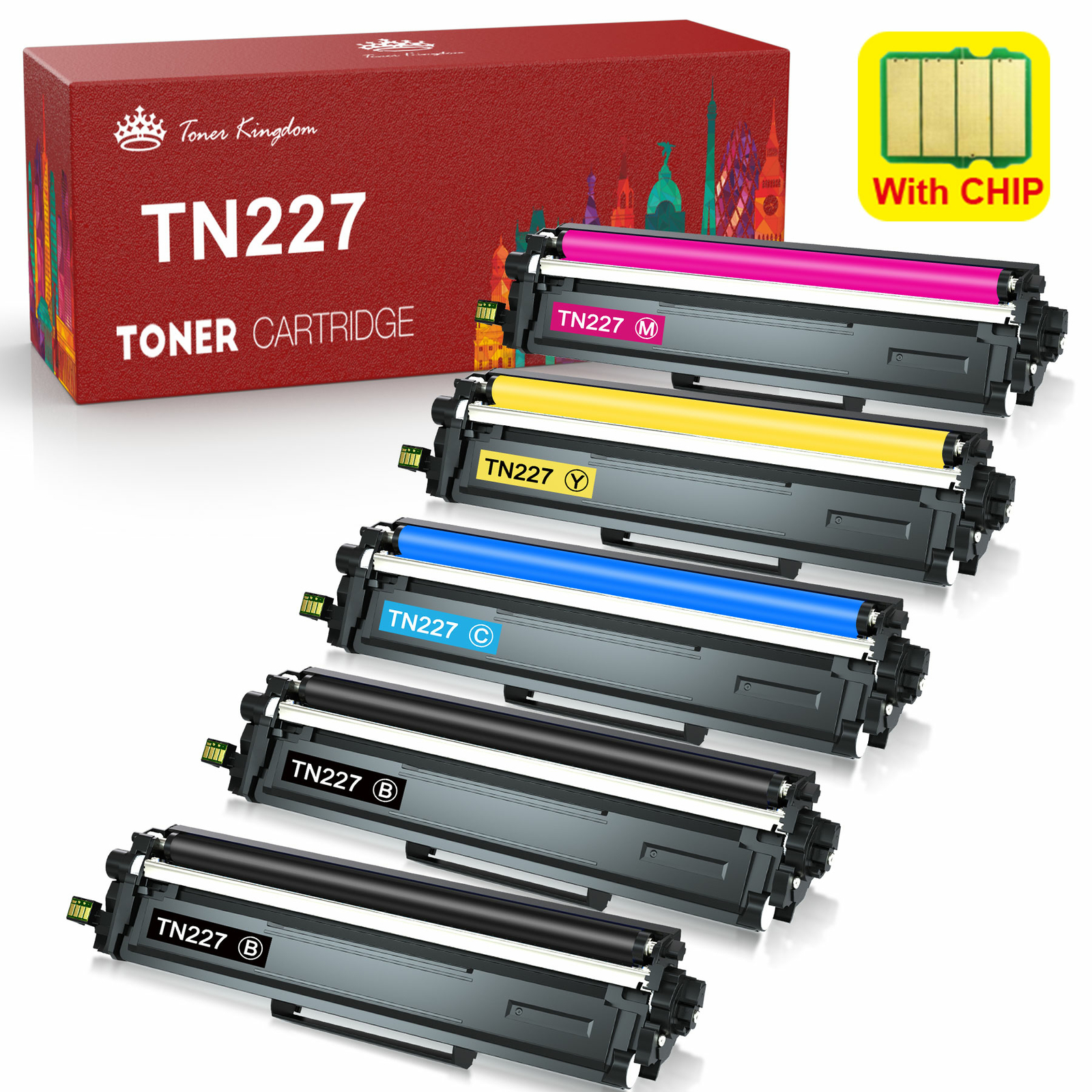 5PK Compatible For Brother TN223 TN227 Toner MFC-L3770CDW HL-L3270CDW L3290CDW
