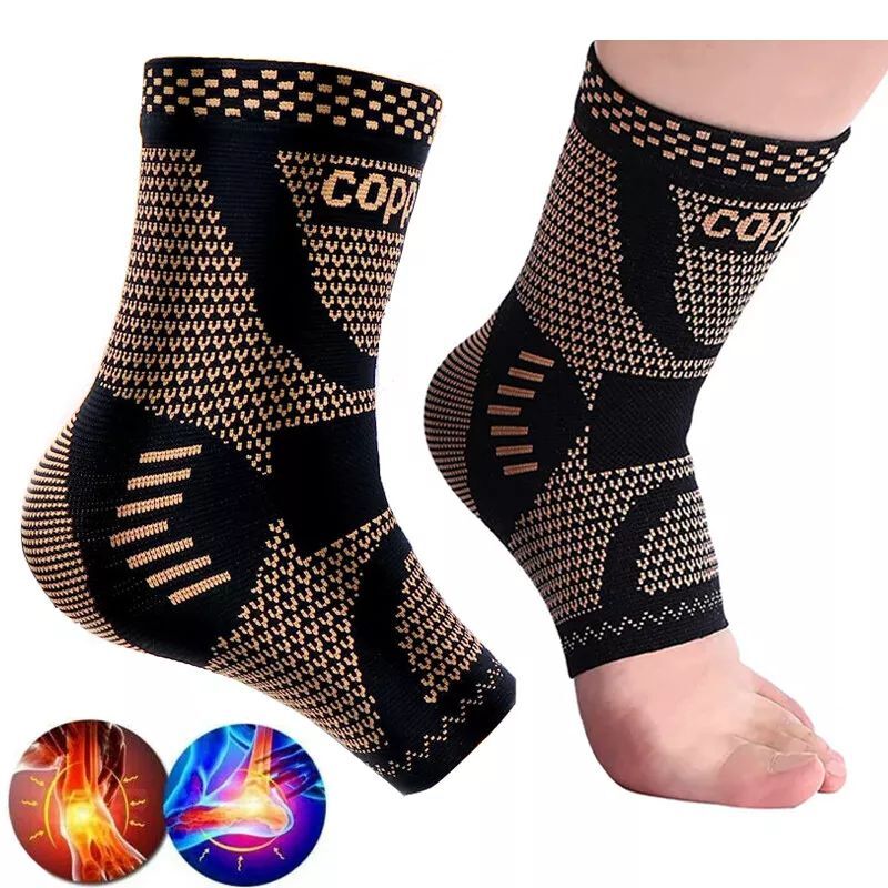 2 Pairs Ankle Brace Compression Support Neuropathy Socks Soothe Women and Men--
